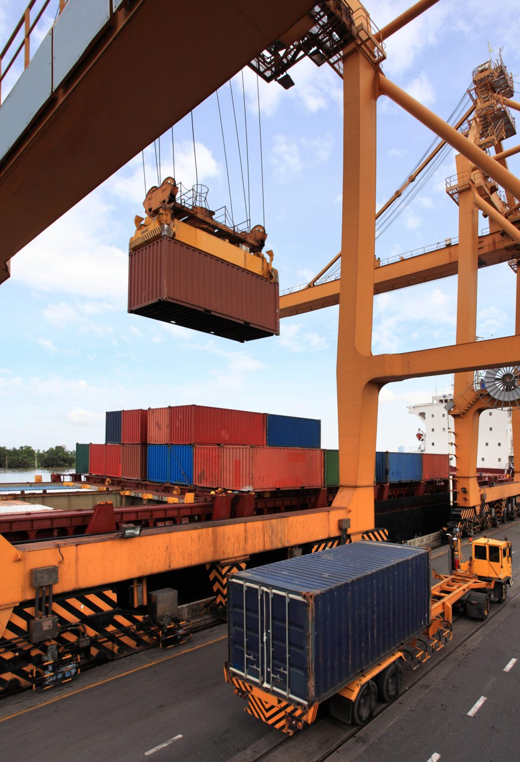 business logistics concept, container cargo